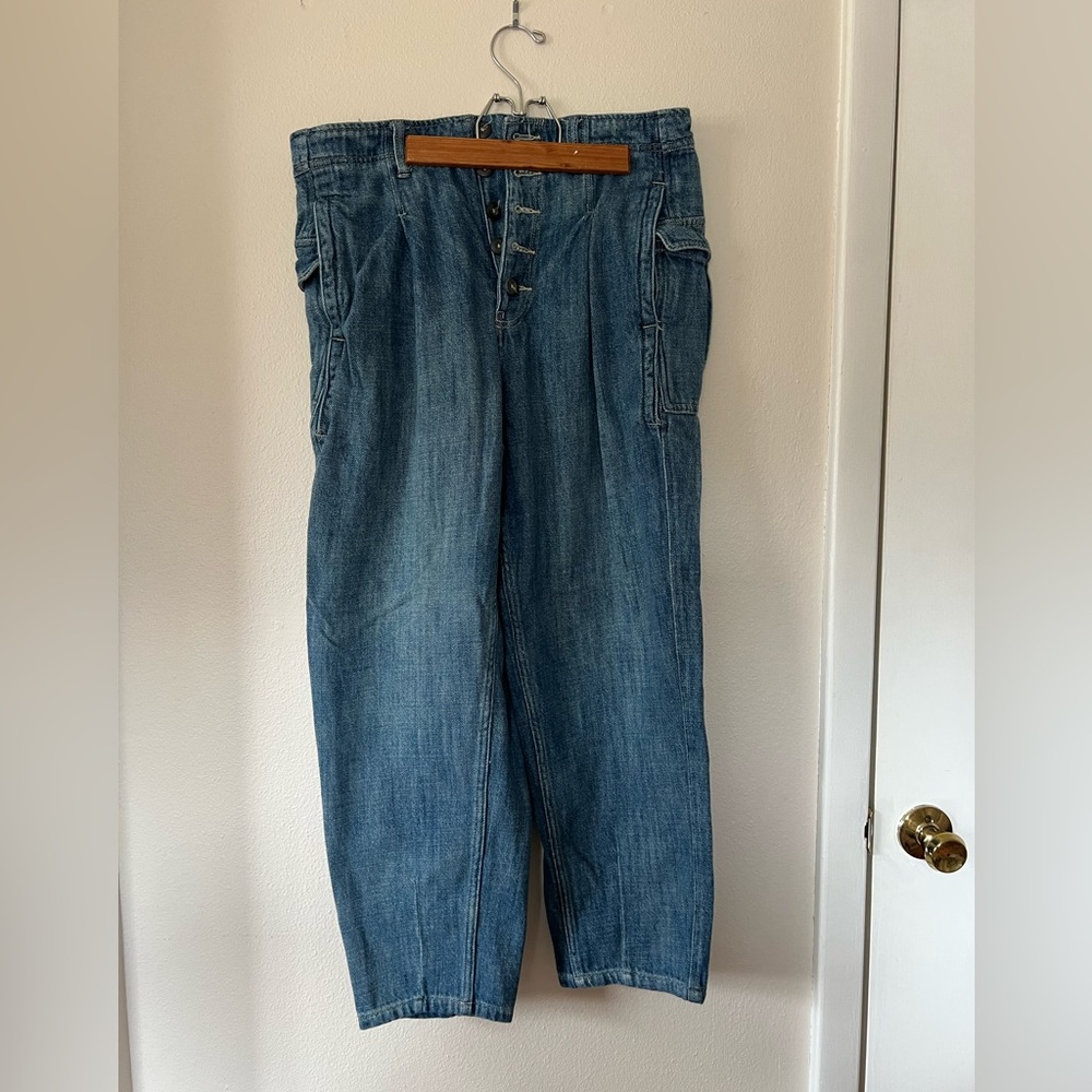 Free People cargo mom jeans